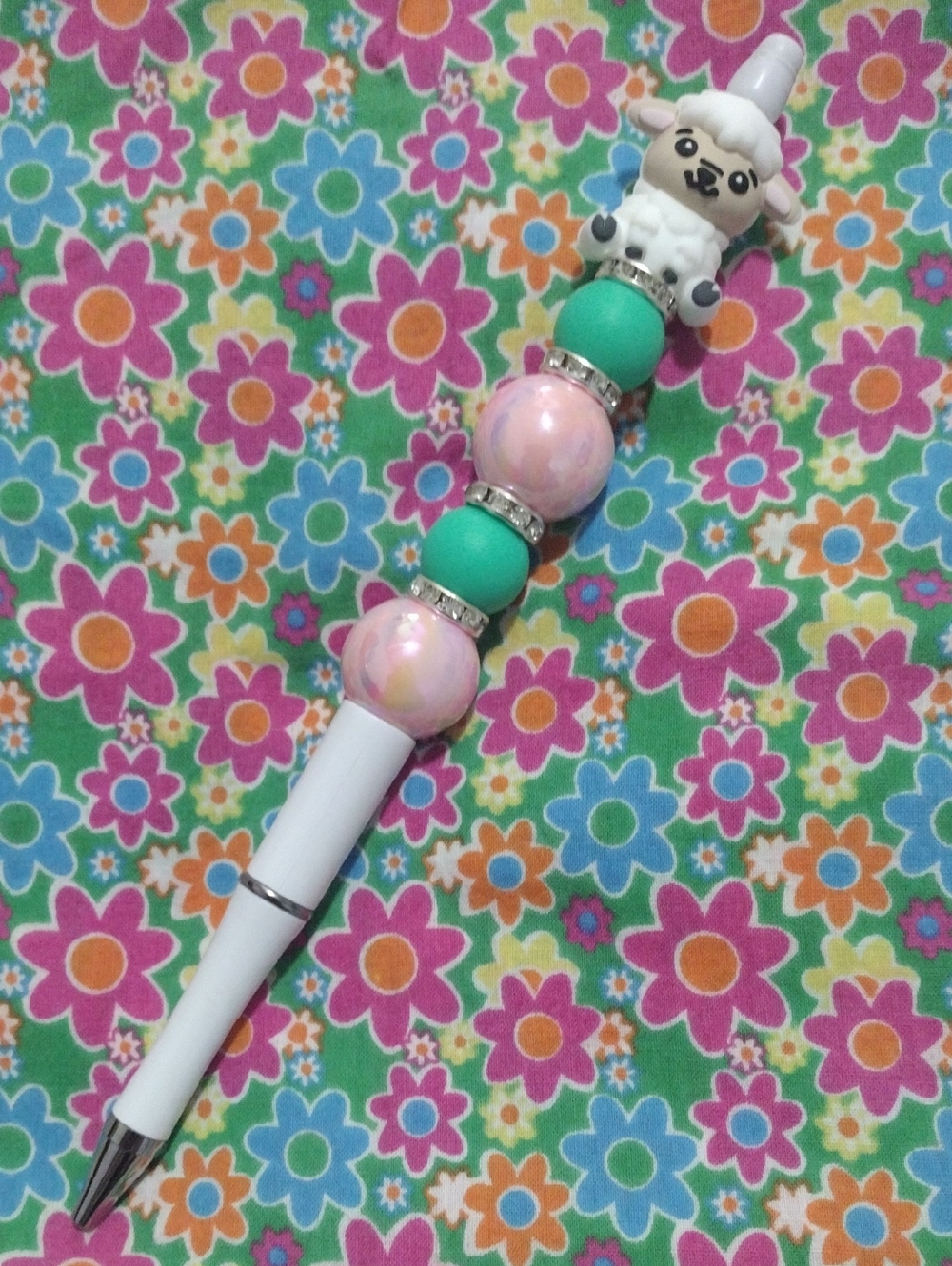 Cute Sheep Beaded Ballpoint Pen
